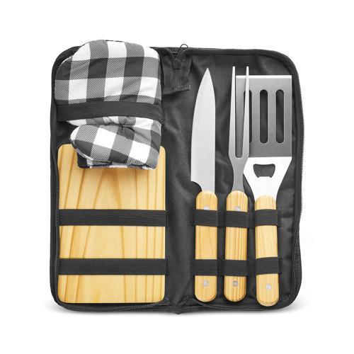Taşınabilir 6 Parça Barbekü/Mangal Seti Gri