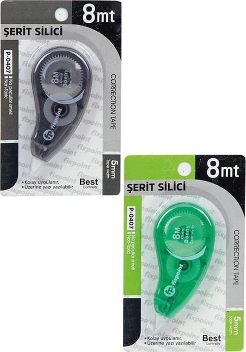 Şerit Daksil 5mmx8 Metre 2 Adet Şerit Düzeltici Fixpoint Şerit Silici Yazı Silici Büro Ofis Okul