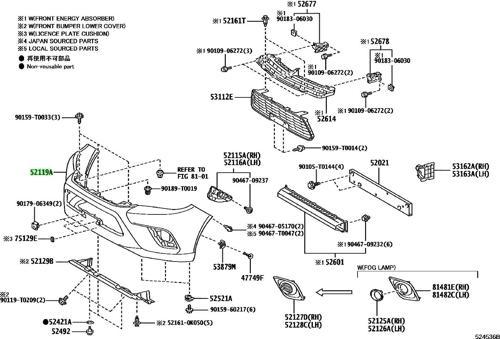 Tampon Hilux 2022 Sonrası Ön Invıncıble (Oem No:52119Yp918)