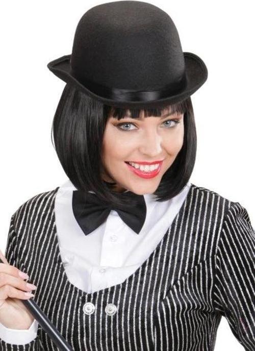 Nessiworld Charlie Chaplin Stil Yetişkin Şapkası – Siyah Melon Parti Şapkası