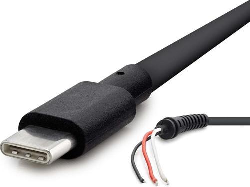 Büro Ev Ofis için 150CM 65W Siyah Type-C Macbook Adaptör Kablosu