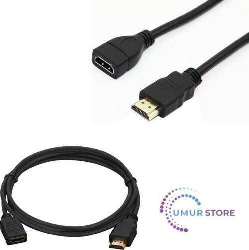 HDMI Kablo Erkek Dişi Gold Uçlu 25 cm Uzatma