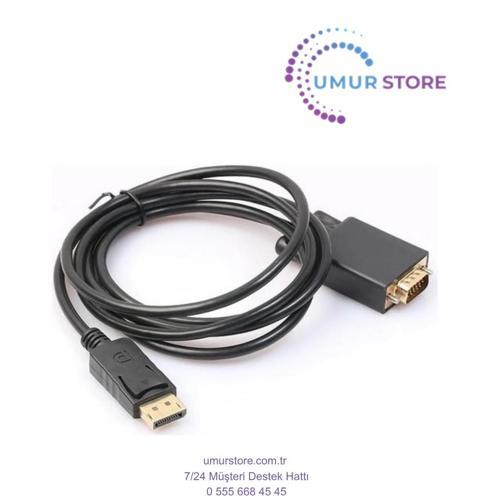 Display Port To VGA Kablo Display VGA Dp To VGA 1.8m Displayport Erkek VGA Erkek Kablo 1.8 Metre Çev