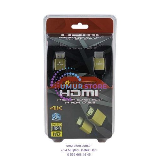 1.8 Metre 3D 4K Uyumlu 1.4 V Gold Yassı Örgülü Hdmı Kablo