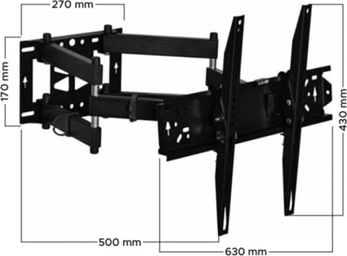 65” İle Uyumlu Hareketli Katlanabilir Duvar Askı Aparatı- Kaliteli