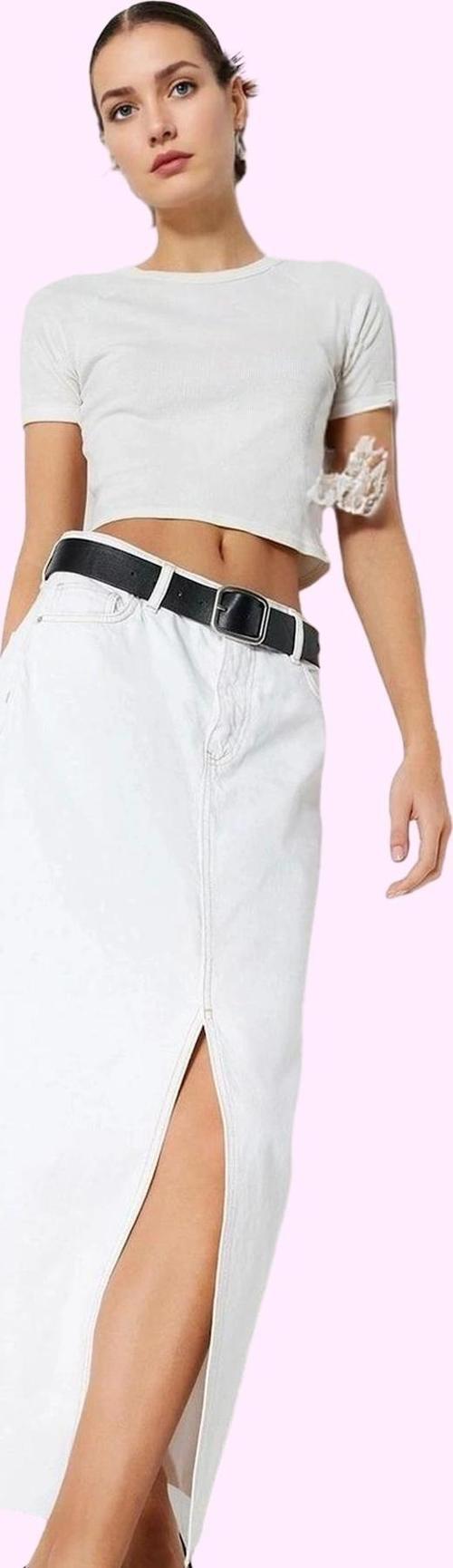 Kadın Maxi Denim Etek A line Kalıp Pamuklu Günlük Kullanım Hafta Sonu Yaz Aylarının Vazgeçilmezi