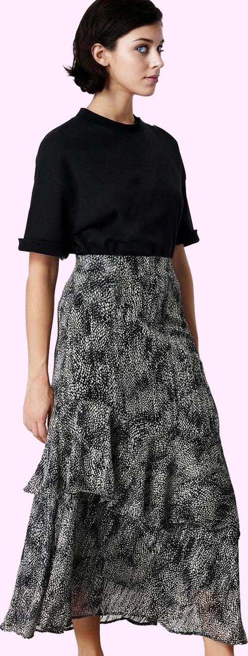 Kadın Maxi Kloş Animal Desenli Etek Astarlı Polyester Günlük Stil Yaz Aylarının Vazgeçilmezi