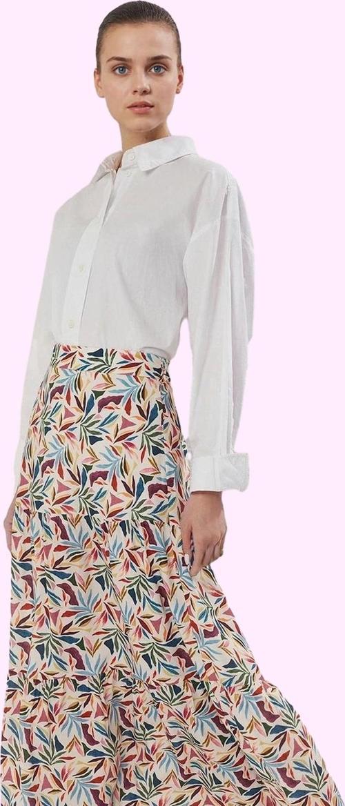 Kadın Maxi Boy Çok Etnik Desenli A line Etek Yaz Aylarının Vazgeçilmezi Stilin Buluştuğu Yer