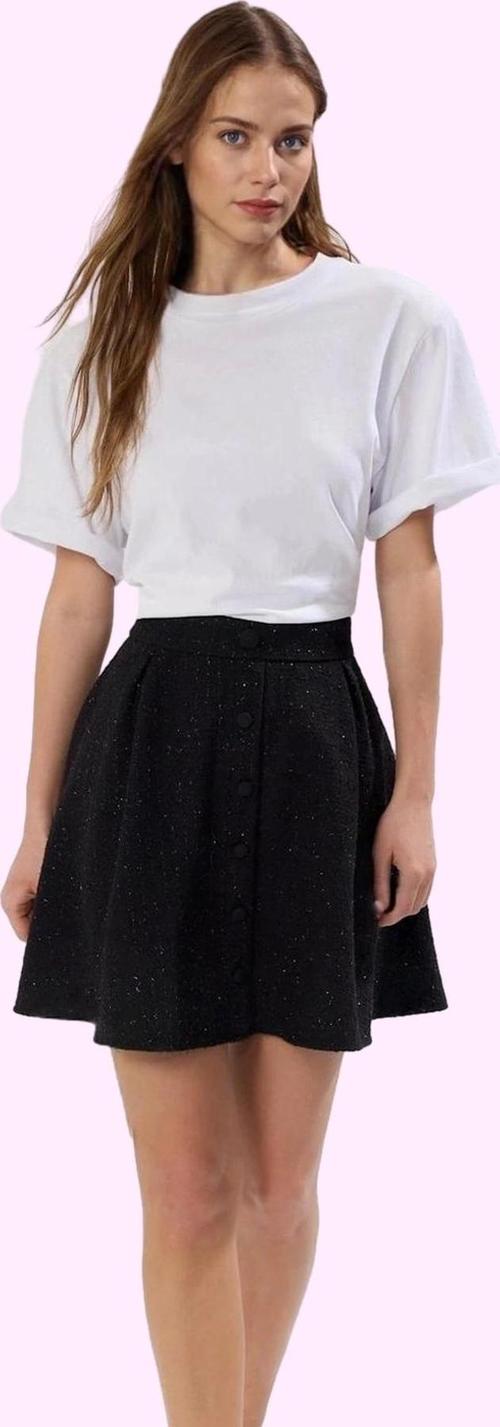 Kadın Mini Boy Kloş Tüvit Etek Cep Detaylı Önden Düğmeli Kış Mevsimi Yaz Aylarının Vazgeçilmezi