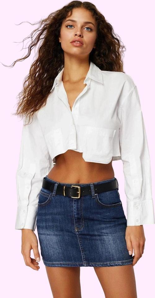 Kadın Denim Mini Etek Düşük Bel A line Kemerli Casual Günlük Hafta Sonu Yaz Aylarının Vazgeçilmezi