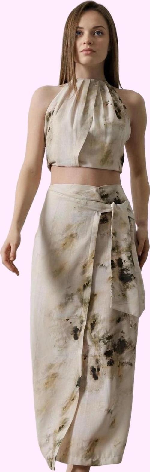 Kadın Midi Boy Batik Desenli Anvelop Etek Yüksek Bel Pamuk Günlük Yaz Aylarının Vazgeçilmezi