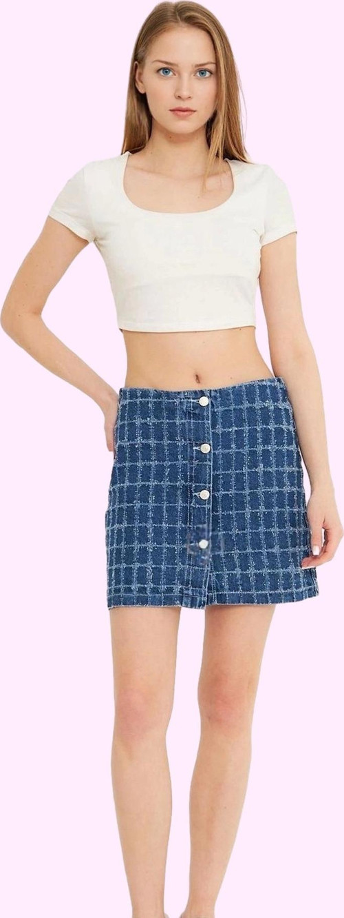 Kadın Denim Şort Etek Pamuklu Yaz Aylarının Vazgeçilmezi Günlük Kullanım Dayanıklı Malzeme