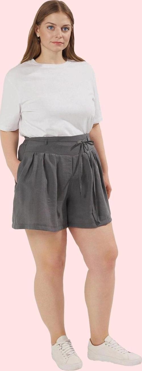 Kadın Dokuma Geniş Paça Yüksek Bel Şort Rahat Günlük Yaz Modern Tasarım Stilin Buluştuğu Yer