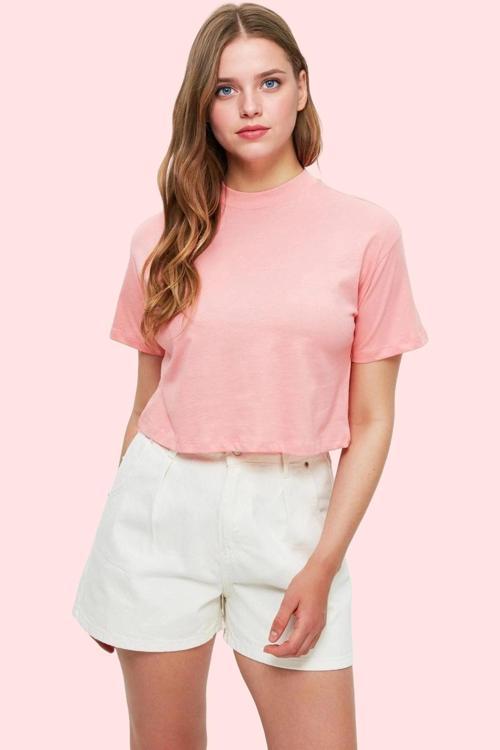 Kadın Denim Şort Yüksek Bel City Short Boru Paça Pamuklu Yaz Aylarının Vazgeçilmezi Günlük Kullanım
