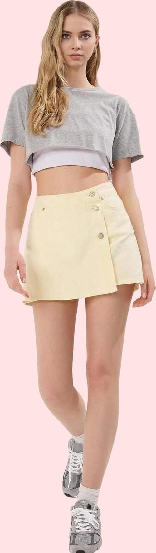 Kadın Denim Şort Etek Yüksek Bel Boru Paça Pamuklu Günlük Kombinler Yaz Aylarının Vazgeçilmezi