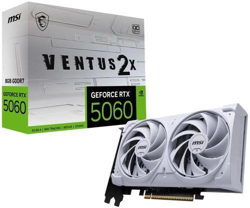 Geforce Rtx 5060 8g Ventus 2x Oc Whıte Gddr7 128b Dx12 Pcıe 5.0 X16 (3xdp 1xhdmı)