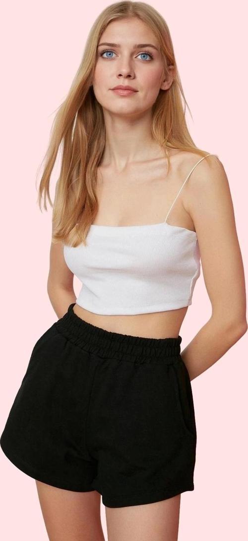 Kadın Geniş Paça Örme Şort Yüksek Bel Pamuklu Günlük Kullanım Hafta Sonu Dayanıklı Malzeme