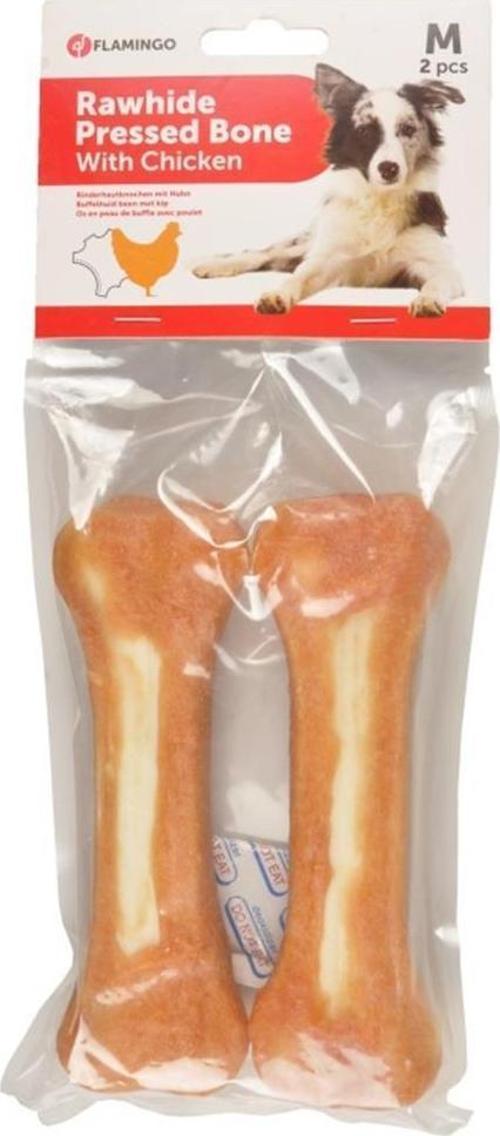 Tavuk Eti Kaplı Kemik Köpek Ödülü 2 li  15 cm 220 gr