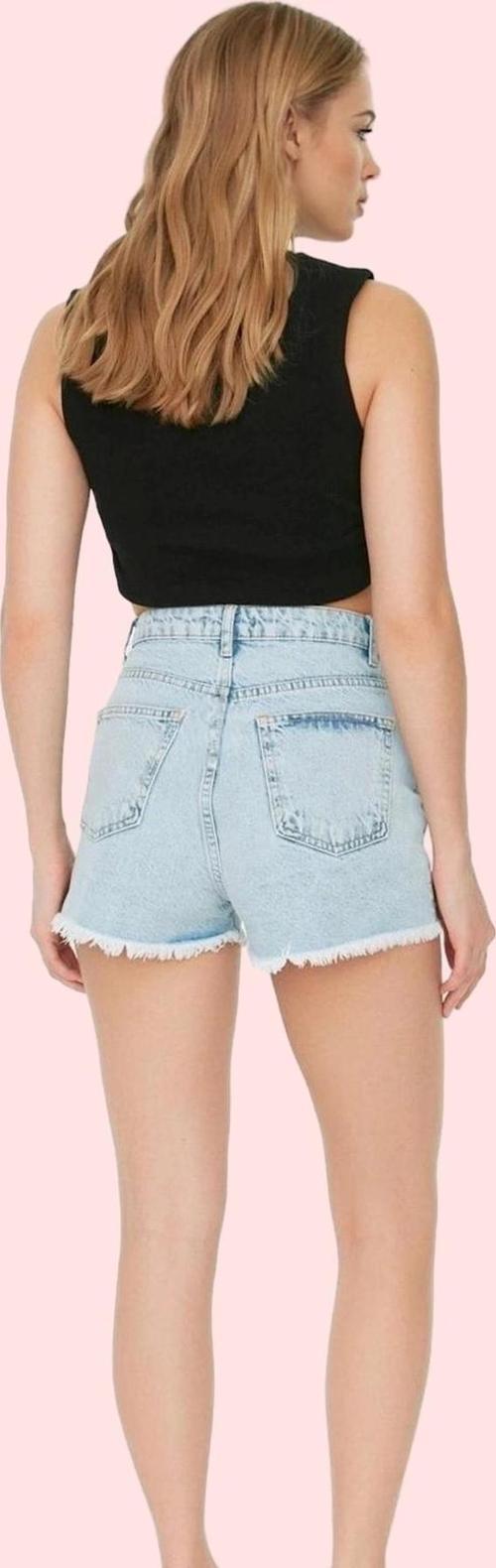 Kadın Denim Yüksek Bel Geniş Paça Şort Pamuklu Yaz Aylarının Vazgeçilmezi Günlük Kombinler