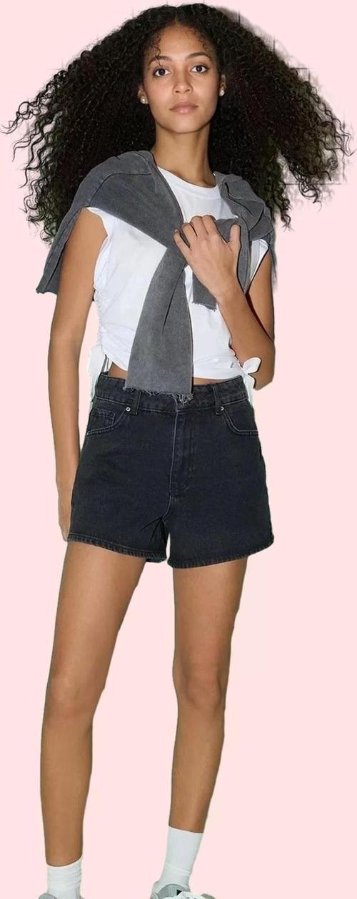 Kadın Yüksek Bel Geniş Paça Denim Şort City Kalıp Pamuklu Günlük Kullanım Kaliteli Malzeme