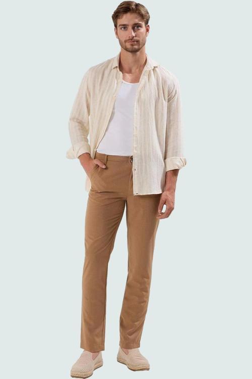 Erkek Chino Pantolon Boru Paça Slim Fit İtalyan Kesim Günlük Ve İş Hayatı Kaliteli Malzeme