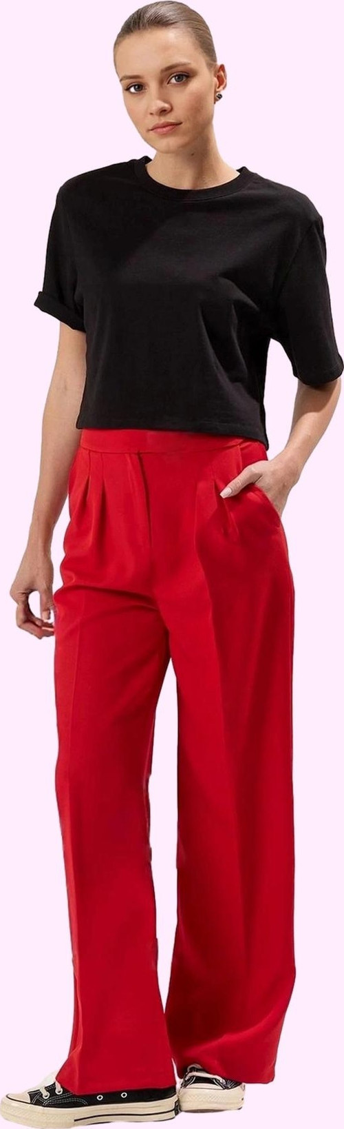 Kadın Wide Leg Pantolon Dokuma Kumaş Normal Bel Regular Boy Günlük Şıklık Kaliteli Malzeme