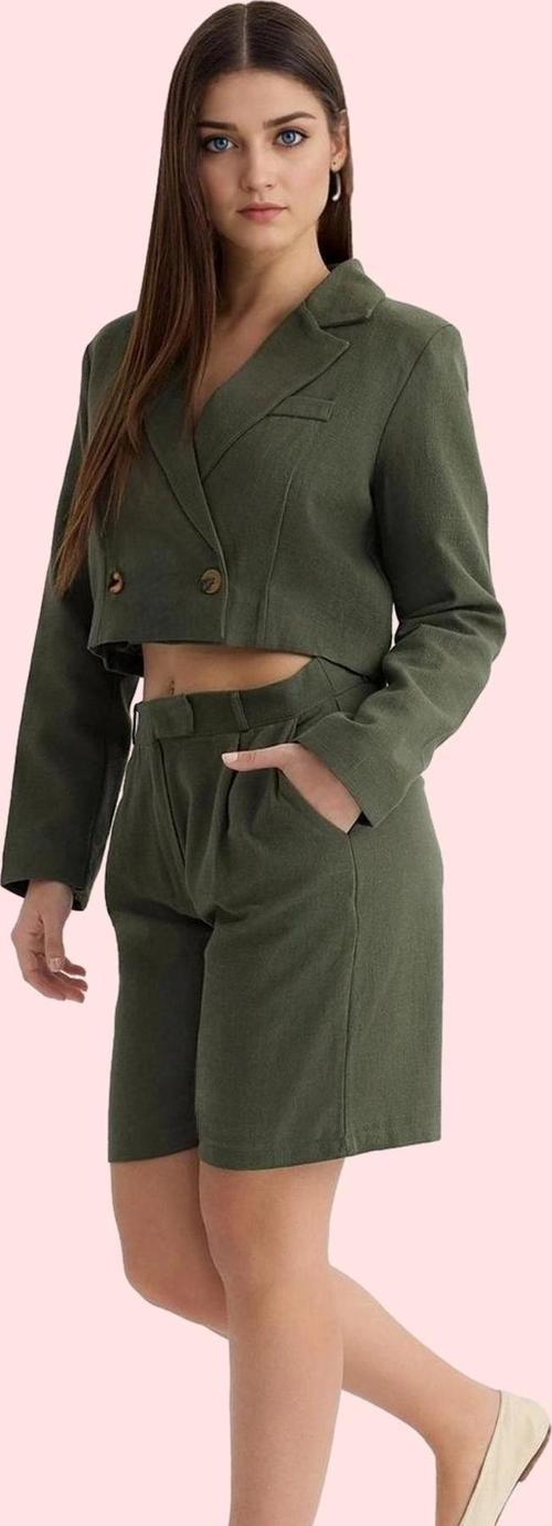 Kadın Keten Görünümlü Geniş Paça Kapri Şort Pamuk Günlük Kullanım Yaz Aylarının Vazgeçilmezi