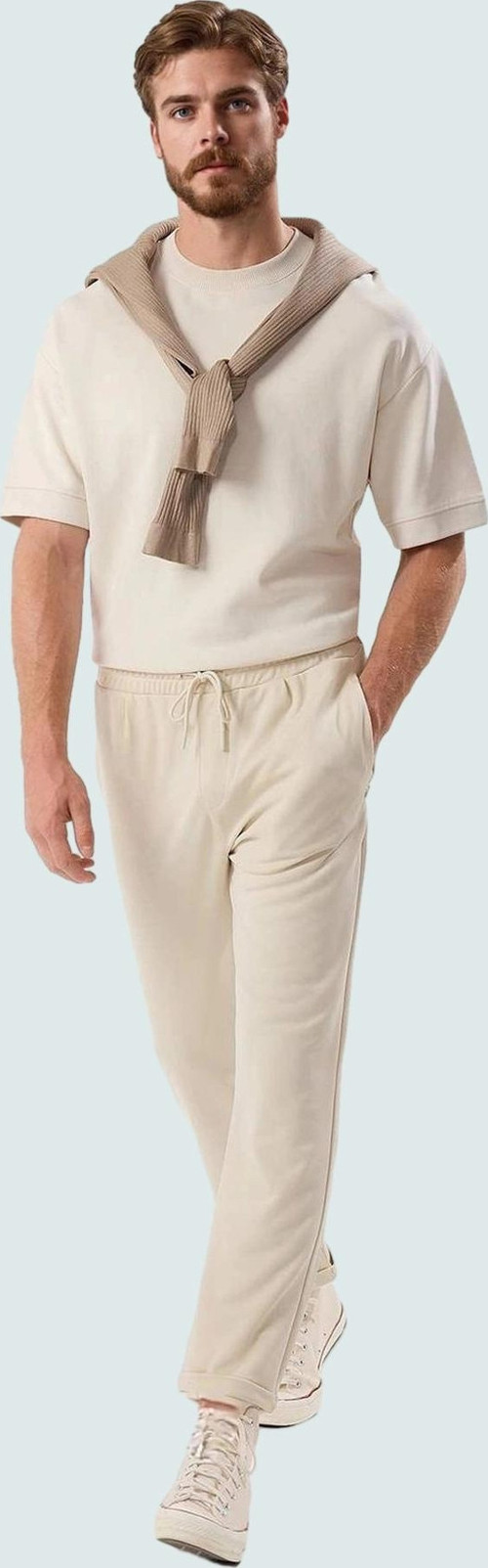 Erkek Regular Fit Boru Paça Pantolon Pamuk Günlük Kombinler İçin Rahat Yaz Aylarının Vazgeçilmezi
