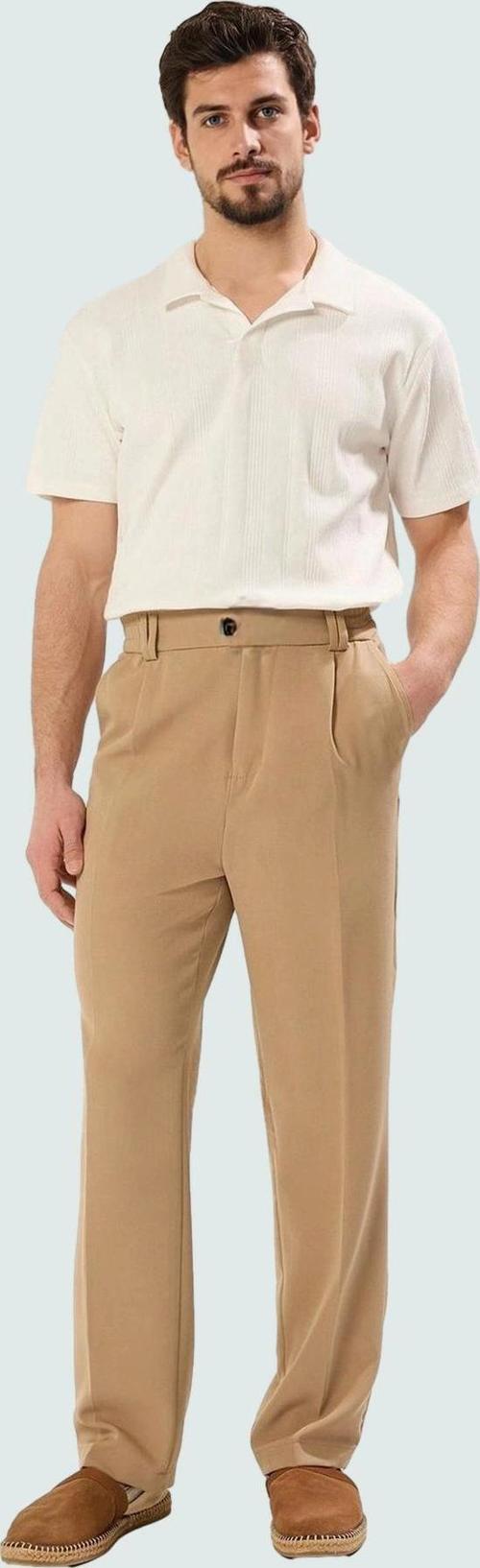 Erkek Geniş Paça Rahat Kalıp Dokuma Pantolon Günlük Kombinler İçin Yaz Aylarının Vazgeçilmezi