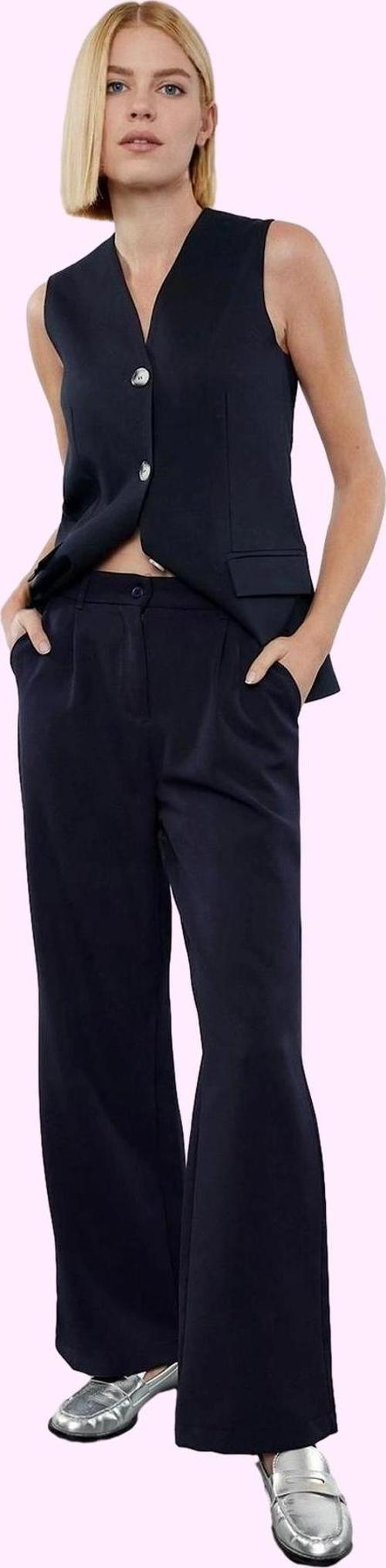 Kadın Geniş Paça Dokuma Pantolon Yüksek Bel Casual Günlük Hafta Sonu Yaz Aylarının Vazgeçilmezi