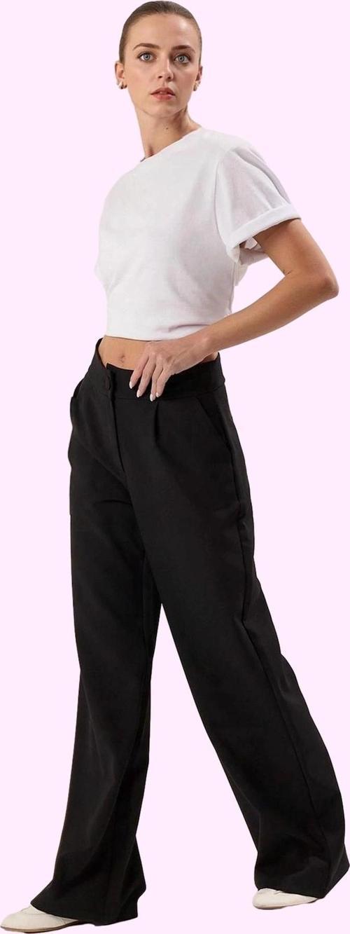 Kadın Geniş Paça Pantolon Yüksek Bel Düz Desen Finike Dokuma Günlük Kullanım Modern Tasarım