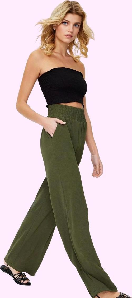 Kadın Geniş Paça Aerobin Dokuma Pantolon Rahat Kesim Günlük Kullanım Yaz Aylarının Vazgeçilmezi