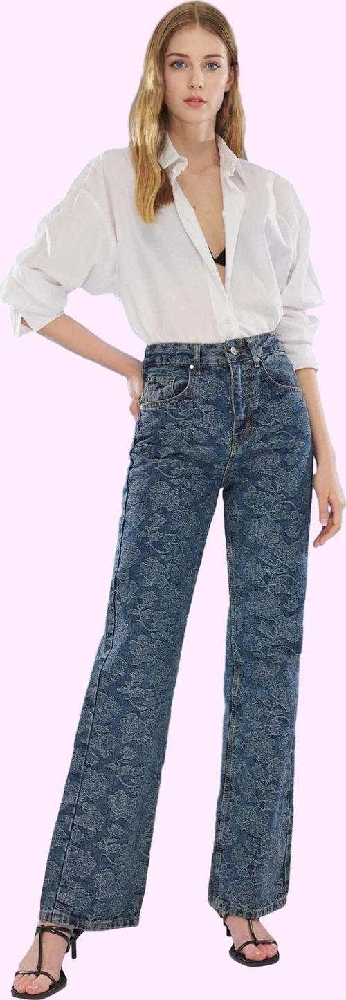 Kadın Yüksek Bel Geniş Paça Jeans Pantolon Pamuklu Günlük Kombinler Yaz Aylarının Vazgeçilmezi