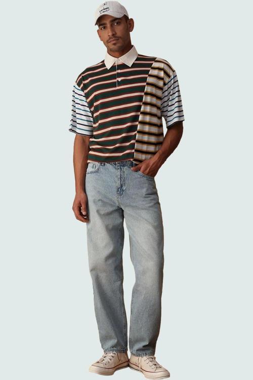 Erkek Baggy Fit Kot Pantolon Pamuk Denim Kumaş Günlük Stil Hafta Sonu Yaz Aylarının Vazgeçilmezi