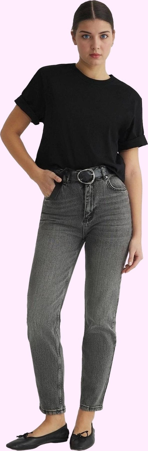 Kadın Yüksek Bel Mom Jean Denim Pantolon Günlük Stil Hafta Sonu Yaz Aylarının Vazgeçilmezi