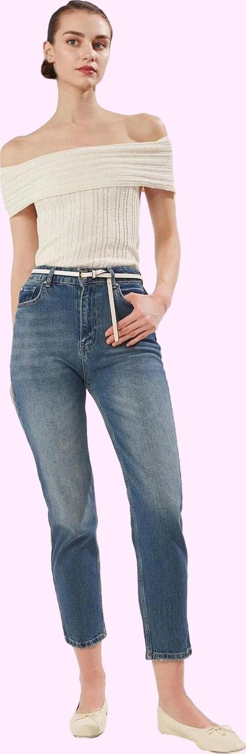 Kadın Yüksek Bel Mom Jean Denim Pantolon Günlük Stil Hafta Sonu Yaz Aylarının Vazgeçilmezi