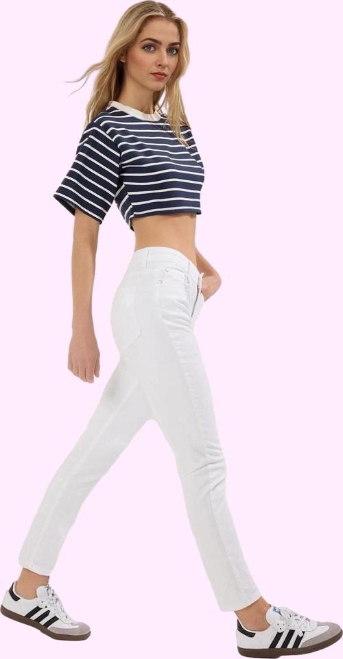 Kadın Yüksek Bel Skinny Jean Dar Paça Stretch Yazlık Günlük Hafta Sonu Yaz Aylarının Vazgeçilmezi