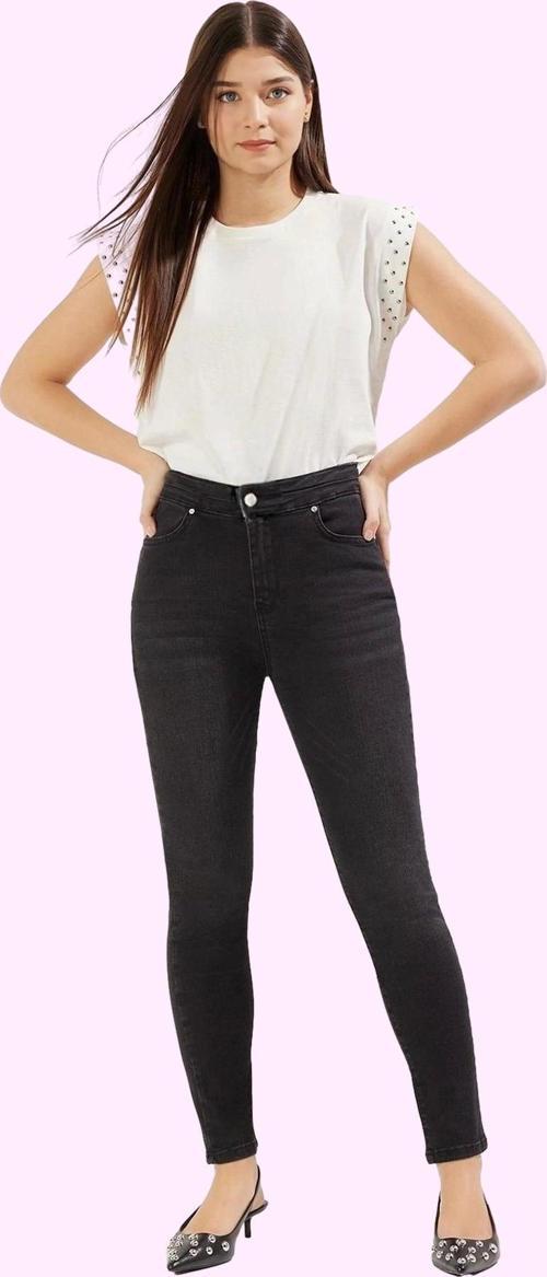 Kadın Skinny Jean Yüksek Bel Dar Paça Stretch Denim Günlük Hafta Sonu Yaz Aylarının Vazgeçilmezi