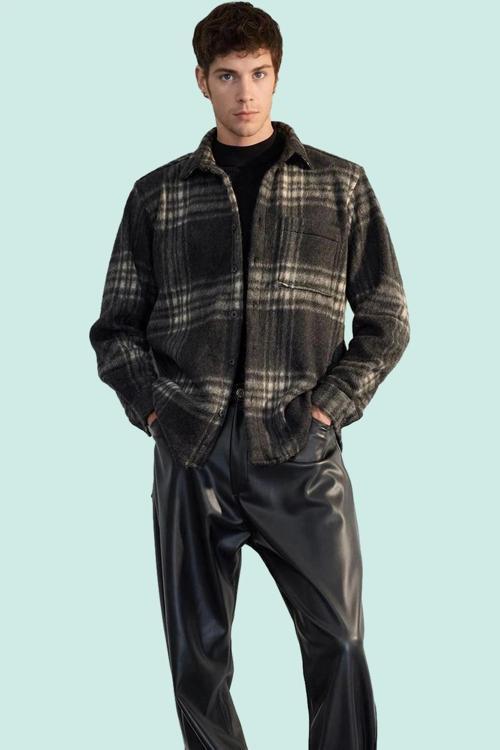 Erkek Oversize Kışlık Kareli Oduncu Gömlek Ceket Uzun Kol Flanel Günlük Yaz Aylarının Vazgeçilmezi