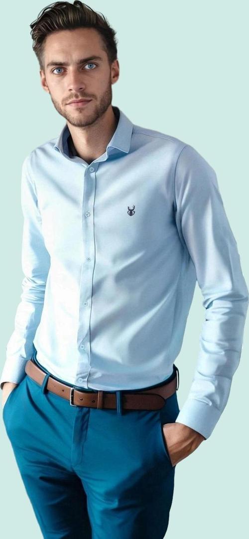 Erkek Slim Fit Kısa Kollu Gömlek Yaka Düz Desen Basic Siluet Rahat Günlük Kaliteli Malzeme