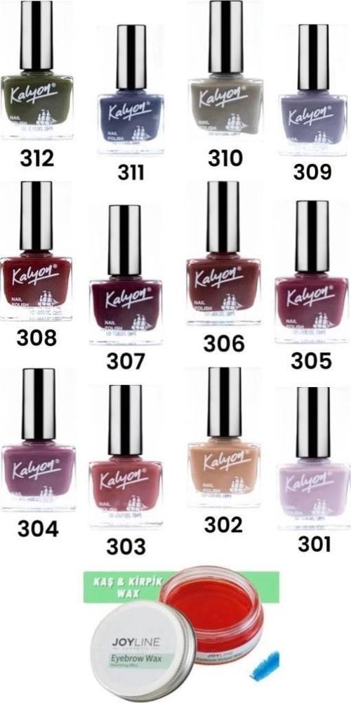 Oje 12'li Set-3+joy line Kaş Şekillendirici Ve Sabitleyici Wax 50ml