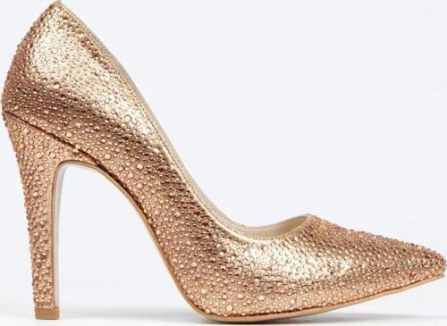Kadın Moda Şık Rose Sultan Taşlı Klasik Sivri Ince Düğün Nişan Gece Abiye Ayakkabı