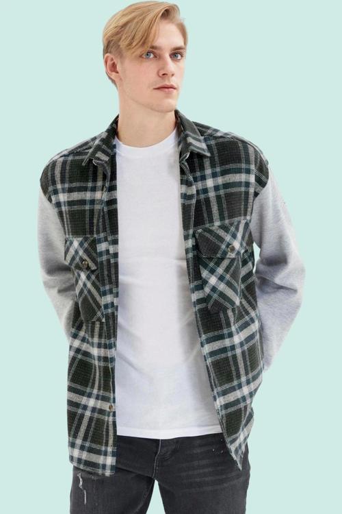 Erkek Kışlık Kareli Oduncu Gömlek Oversize Kalıp Günlük Stil Hafta Sonu Yaz Aylarının Vazgeçilmezi