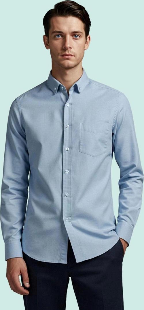 Erkek Uzun Kollu Oxford Gömlek Düz Desen Regular Fit Günlük Kullanım Yaz Aylarının Vazgeçilmezi
