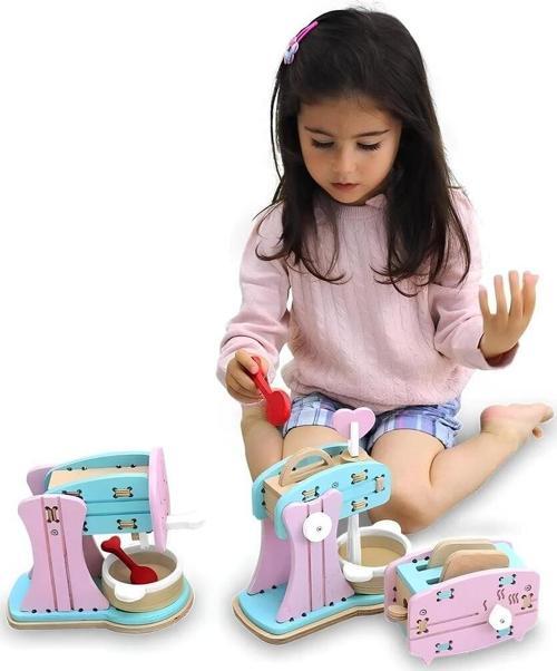 Oyuncak Ahşap Mutfak Gereçleri Seti-Doğal Ahşap Ev Aletleri