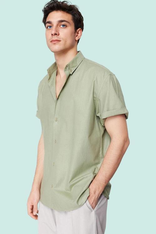 Erkek Oversize Fit Gömlek Yaka Kısa Kol Pamuklu Günlük Kullanım Yaz Aylarının Vazgeçilmezi