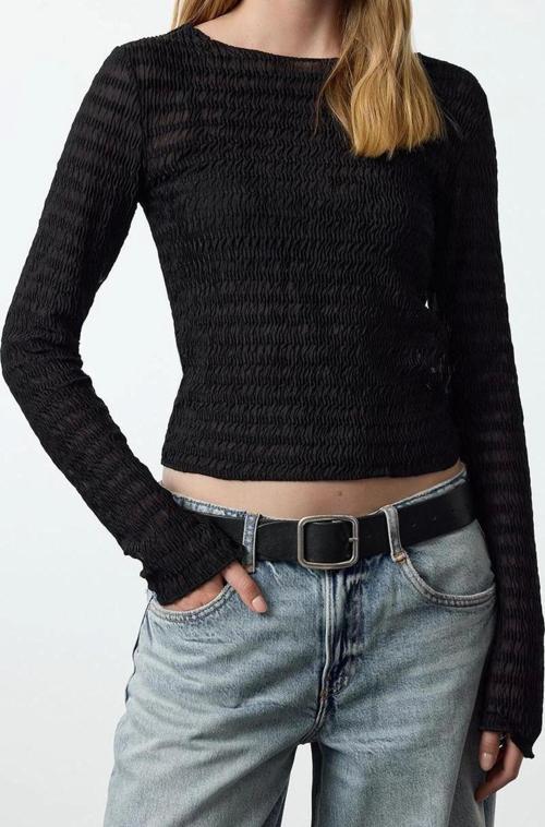 Stil Kadın Fitted Vücuda Oturan Dokulu Tül Esnek Bluz Regular Örme Slim Kalıp