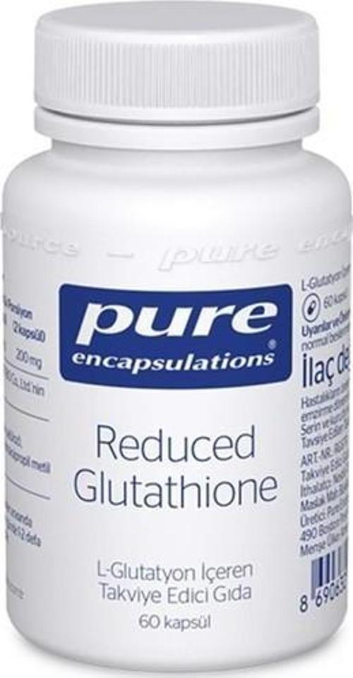 Encapsulations Reduced Glutathione L-Glutatyon 60 Kapsül