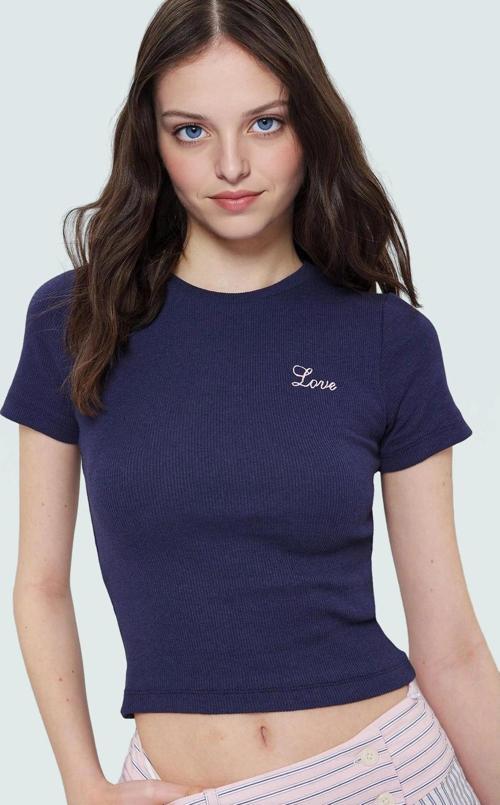 Rahat Şık Örme Bluz Bisiklet Yaka Kısa Kol Fitted Kalıp Premium Kalite Kaliteli İşçilik