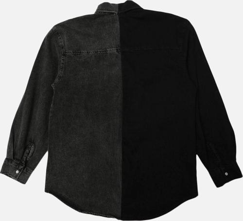 Moda Kadın Gömlek Yaka Düz Desen Günlük Renk Bloklu Denim Gömlek